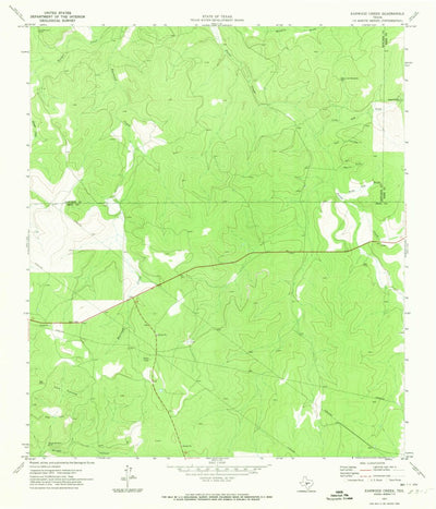 United States Geological Survey Earwood Creek, TX (1971, 24000-Scale) digital map