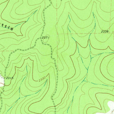 United States Geological Survey Earwood Creek, TX (1971, 24000-Scale) digital map