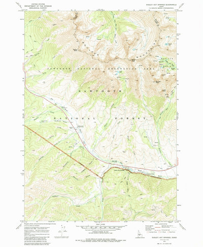 United States Geological Survey Easley Hot Springs, ID (1970, 24000-Scale) digital map