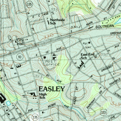 United States Geological Survey Easley, SC (1983, 24000-Scale) digital map