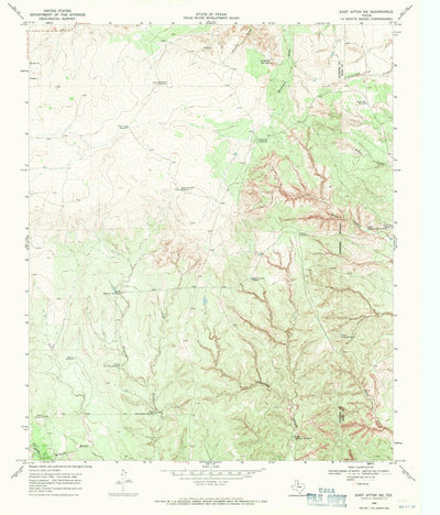 United States Geological Survey East Afton NE, TX (1968, 24000-Scale) digital map