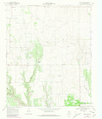United States Geological Survey East Afton, TX (1968, 24000-Scale) digital map