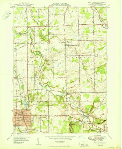 United States Geological Survey East Aurora, NY (1950, 24000-Scale) digital map
