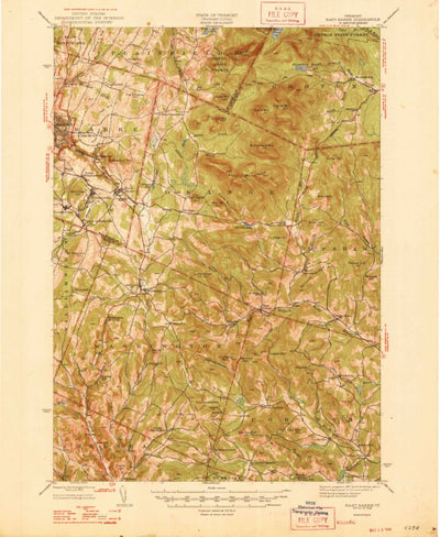 United States Geological Survey East Barre, VT (1948, 62500-Scale) digital map