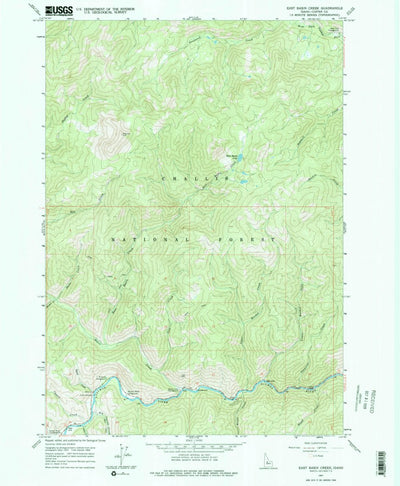 United States Geological Survey East Basin Creek, ID (1964, 24000-Scale) digital map