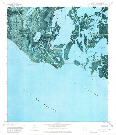 United States Geological Survey East Bay Junop, LA (1974, 24000-Scale) digital map