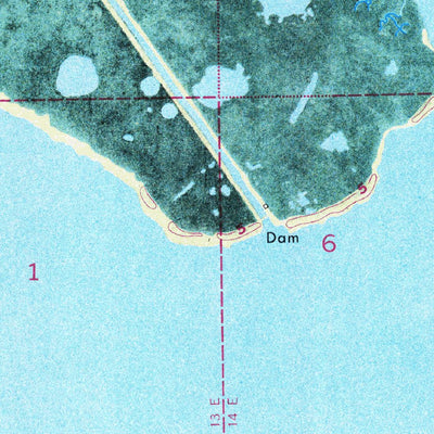 United States Geological Survey East Bay Junop, LA (1974, 24000-Scale) digital map