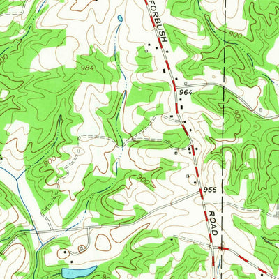 United States Geological Survey East Bend, NC (1966, 24000-Scale) digital map