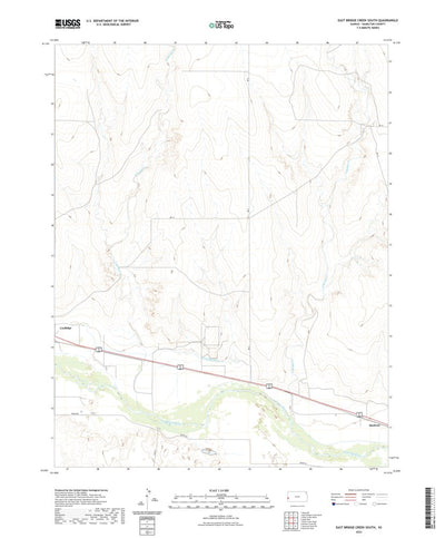 United States Geological Survey East Bridge Creek South, KS (2022, 24000-Scale) digital map