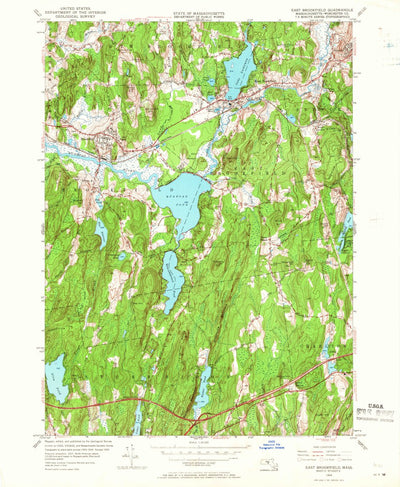 United States Geological Survey East Brookfield, MA (1954, 24000-Scale) digital map