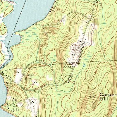 United States Geological Survey East Brookfield, MA (1969, 24000-Scale) digital map