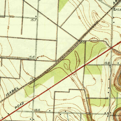United States Geological Survey East Brownsville, TX (1936, 31680-Scale) digital map