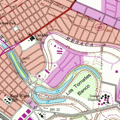United States Geological Survey East Brownsville, TX (1955, 24000-Scale) digital map