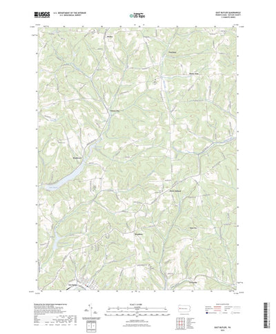United States Geological Survey East Butler, PA (2023, 24000-Scale) digital map