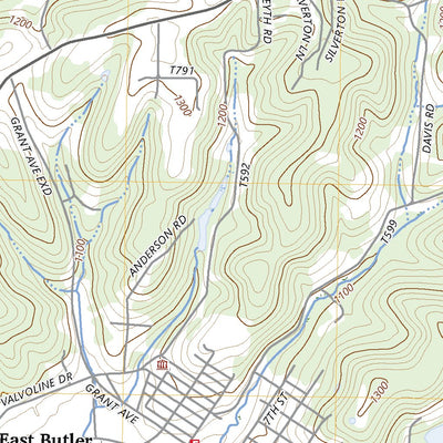 United States Geological Survey East Butler, PA (2023, 24000-Scale) digital map