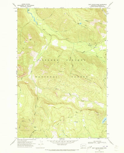 United States Geological Survey East Canyon Ridge, WA (1970, 24000-Scale) digital map