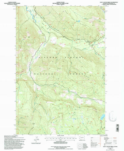 United States Geological Survey East Canyon Ridge, WA (1994, 24000-Scale) digital map