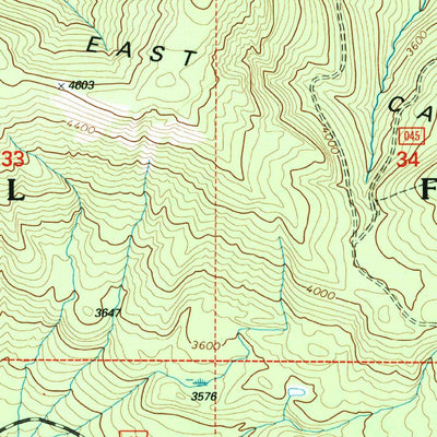 United States Geological Survey East Canyon Ridge, WA (1994, 24000-Scale) digital map