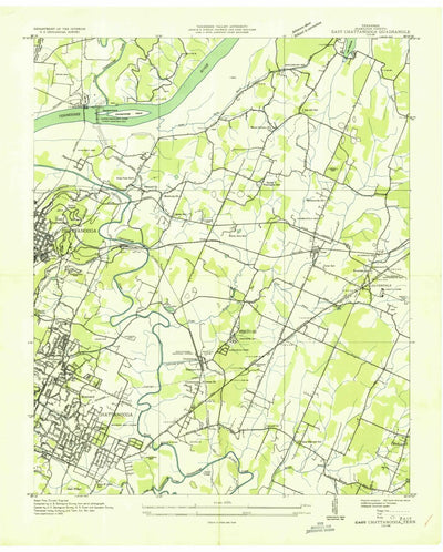United States Geological Survey East Chattanooga, TN (1935, 24000-Scale) digital map