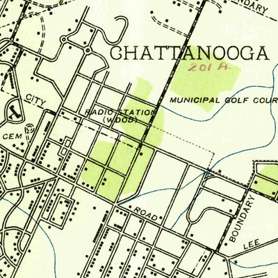 United States Geological Survey East Chattanooga, TN (1935, 24000-Scale) digital map