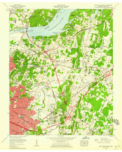 United States Geological Survey East Chattanooga, TN (1958, 24000-Scale) digital map