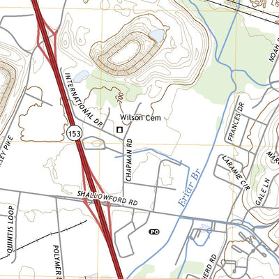 United States Geological Survey East Chattanooga, TN (2022, 24000-Scale) digital map