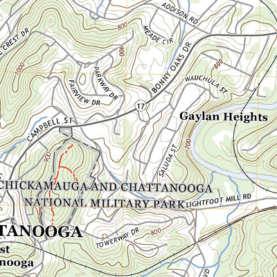 United States Geological Survey East Chattanooga, TN (2022, 24000-Scale) digital map