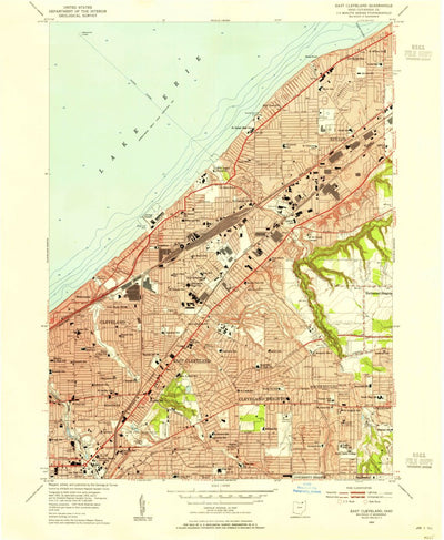 United States Geological Survey East Cleveland, OH (1953, 24000-Scale) digital map