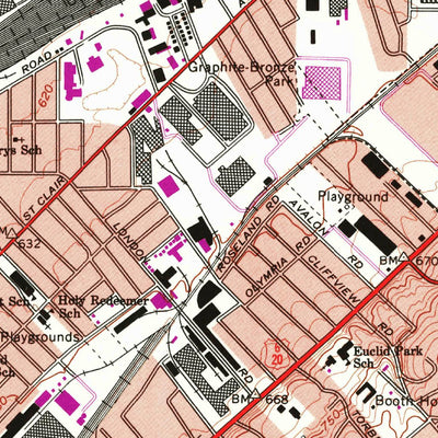 United States Geological Survey East Cleveland, OH (1963, 24000-Scale) digital map