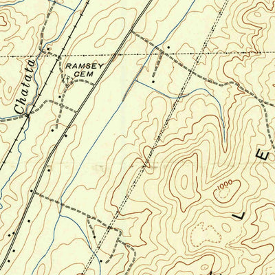 United States Geological Survey East Cleveland, TN (1943, 24000-Scale) digital map