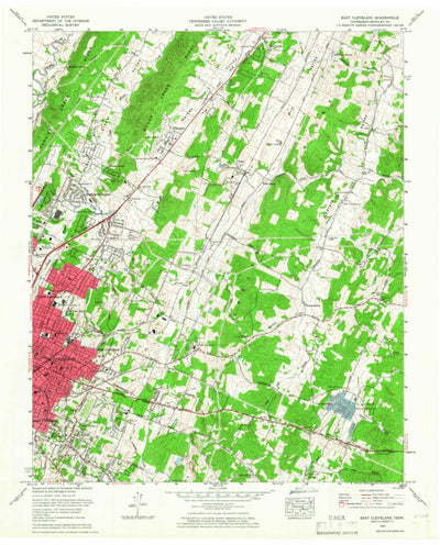 United States Geological Survey East Cleveland, TN (1965, 24000-Scale) digital map