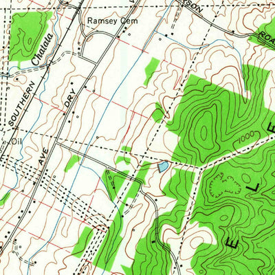 United States Geological Survey East Cleveland, TN (1965, 24000-Scale) digital map