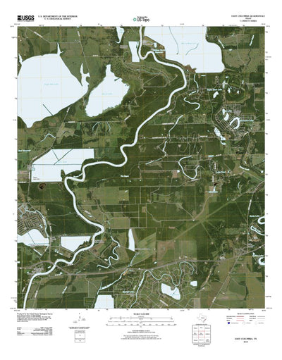 United States Geological Survey East Columbia, TX (2010, 24000-Scale) digital map