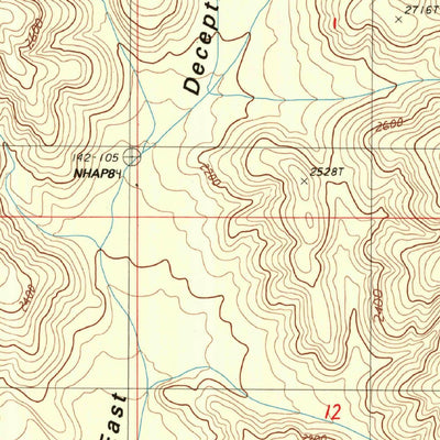 United States Geological Survey East Deception Canyon, CA (1988, 24000-Scale) digital map