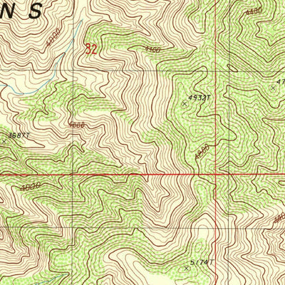 United States Geological Survey East Deception Canyon, CA (1988, 24000-Scale) digital map