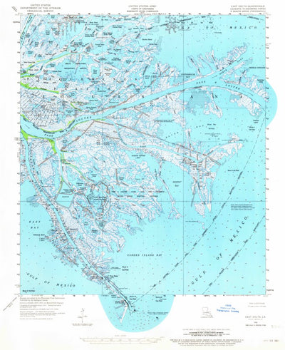 United States Geological Survey East Delta, LA (1958, 62500-Scale) digital map