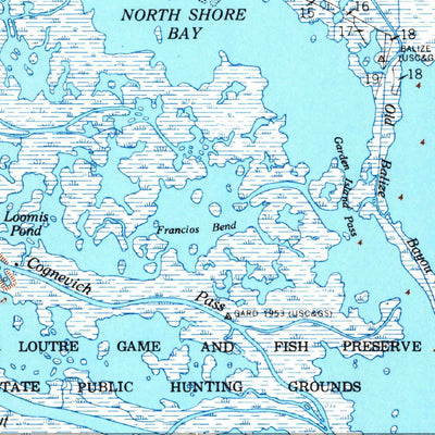 United States Geological Survey East Delta, LA (1958, 62500-Scale) digital map
