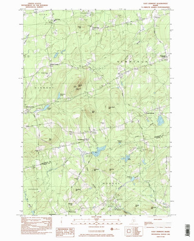 United States Geological Survey East Dixmont, ME (1982, 24000-Scale) digital map
