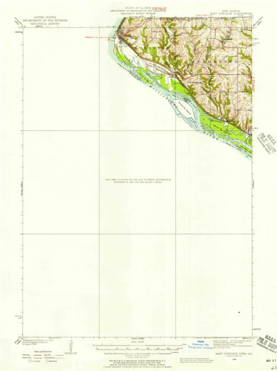 United States Geological Survey East Dubuque, IL-IA (1935, 62500-Scale) digital map