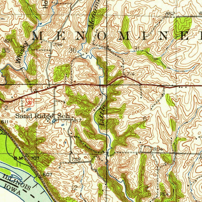 United States Geological Survey East Dubuque, IL-IA (1935, 62500-Scale) digital map