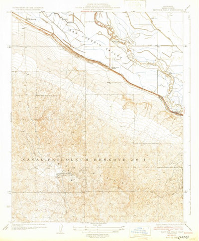 United States Geological Survey East Elk Hills, CA (1932, 31680-Scale) digital map