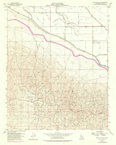United States Geological Survey East Elk Hills, CA (1954, 24000-Scale) digital map