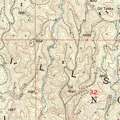 United States Geological Survey East Elk Hills, CA (1954, 24000-Scale) digital map