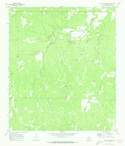 United States Geological Survey East Elm Creek, TX (1970, 24000-Scale) digital map