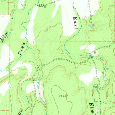 United States Geological Survey East Elm Creek, TX (1970, 24000-Scale) digital map