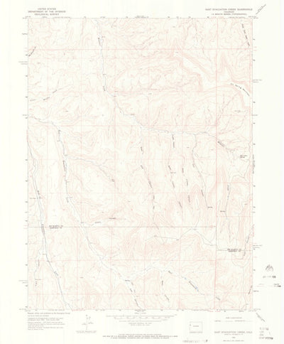 United States Geological Survey East Evacuation Creek, CO (1964, 24000-Scale) digital map
