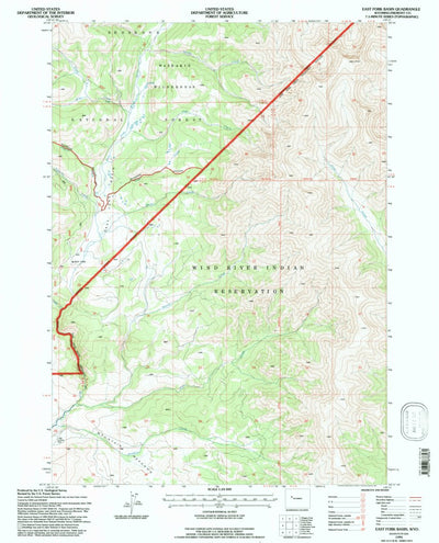 United States Geological Survey East Fork Basin, WY (1991, 24000-Scale) digital map