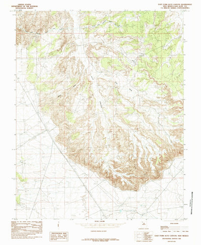 United States Geological Survey East Fork Kutz Canyon, NM (1985, 24000-Scale) digital map