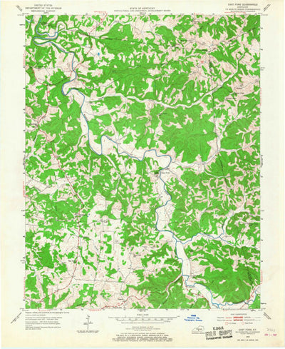 United States Geological Survey East Fork, KY (1953, 24000-Scale) digital map