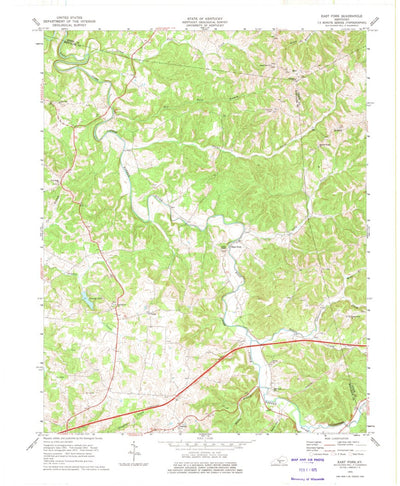 United States Geological Survey East Fork, KY (1973, 24000-Scale) digital map